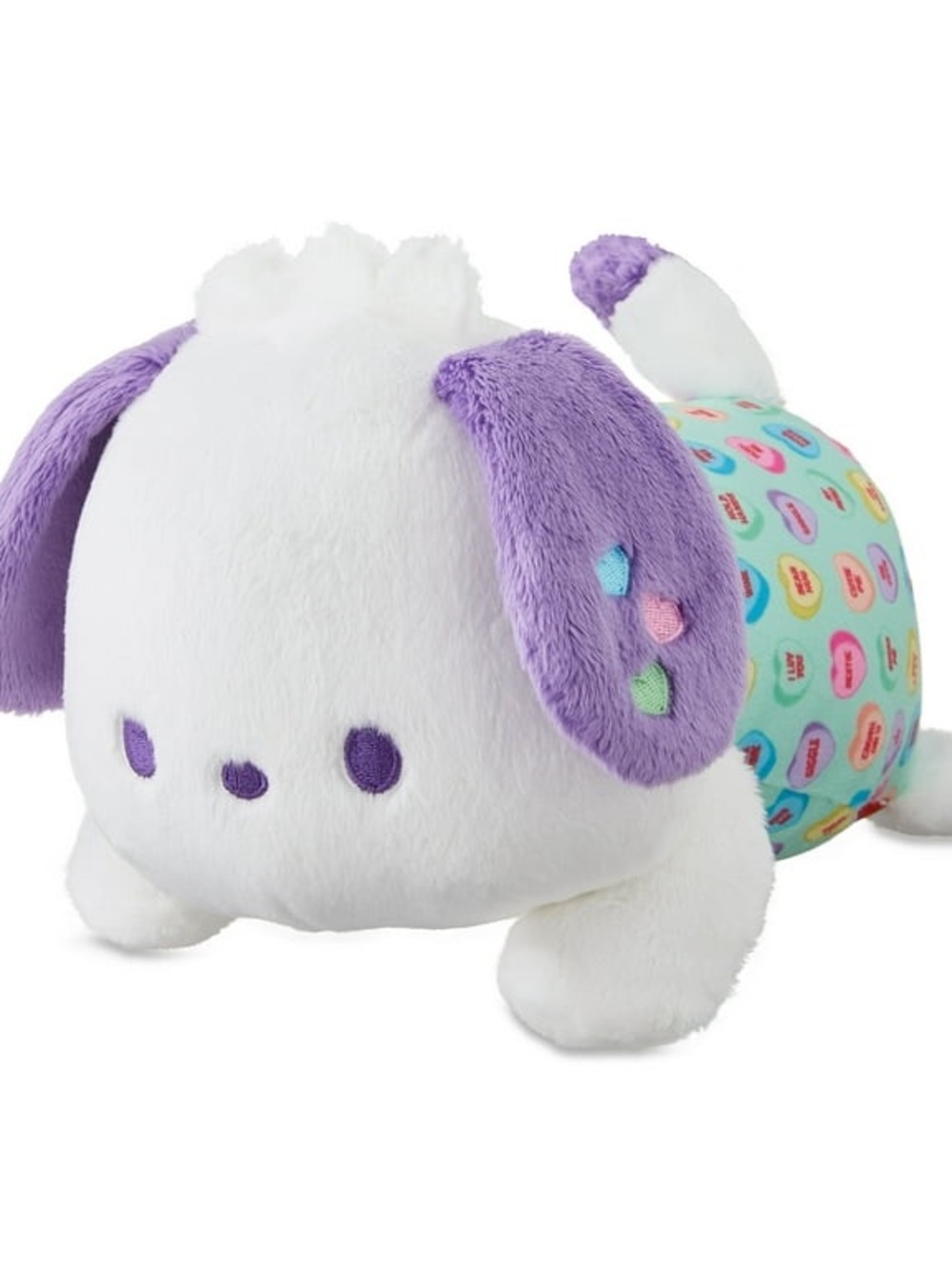 Sanrio Purple & White Puppy Plush with Patterned Turquoise Body